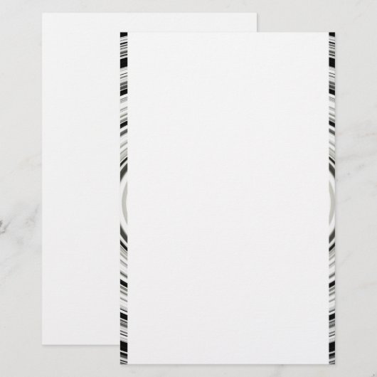 Papeterie Spirale Noire Et Blanche (Devant / Derrière)