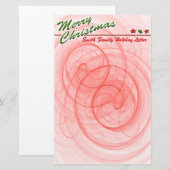 Papeterie Spirales et étoiles de Noël (Devant / Derrière)