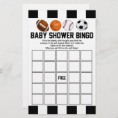 Papeterie Sport Thème Bingo Baby shower Jeu (Devant / Derrière)