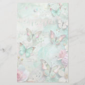 Papeterie Spring Butterflies Letter Sheets Stationery (Dos)