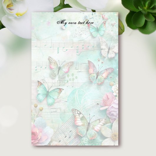 Papeterie Spring Butterflies Letter Sheets Stationery