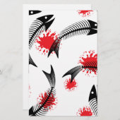 Papeterie squelette d'halloween (Devant / Derrière)