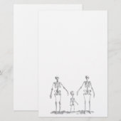 Papeterie squelettique de famille (Devant / Derrière)