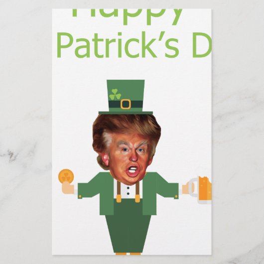 Papeterie st patrick trump leprechaun (Devant)