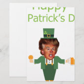 Papeterie st patrick trump leprechaun (Devant / Derrière)