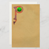 PAPETERIE ST PATRICK'S DAY CÉLTIC P MONOGRAM AVEC SHAMROCK (Devant / Derrière)