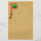 PAPETERIE ST PATRICK'S DAY CÉLTIC P MONOGRAM AVEC SHAMROCK (Devant)