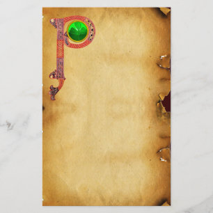 PAPETERIE ST PATRICK'S DAY CÉLTIC P MONOGRAM AVEC SHAMROCK