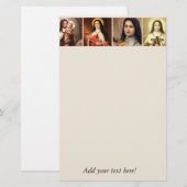 Papeterie St Therese le petit crucifix de roses de fleur (Devant / Derrière)