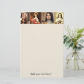 Papeterie St Therese le petit crucifix de roses de fleur (Debout devant)