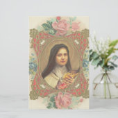 Papeterie St Therese le petit crucifix de roses de fleur (Debout devant)