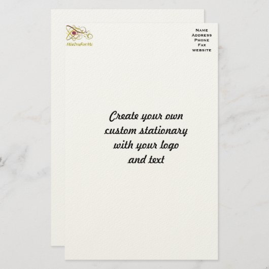 Papeterie Staionary fait sur commande (Devant / Derrière)