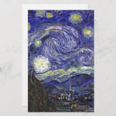 Papeterie Starry Night, Vincent Van Gogh. (Devant / Derrière)