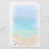 Papeterie Stationery Beach Scene (Devant / Derrière)