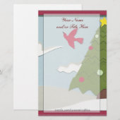 Papeterie Stationery de la scène de Noël (Devant / Derrière)