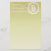 Papeterie Stationery Funky Monogram Lime (Devant)