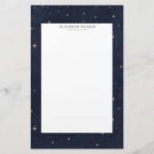 Papeterie Stationery Monogramme Star Gold Stars céleste (Devant)