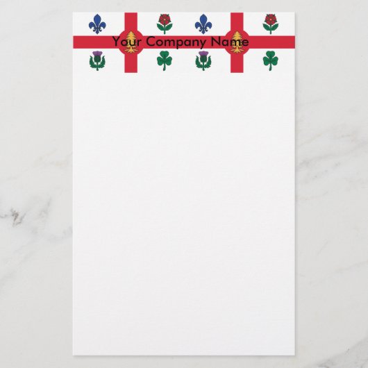 Papeterie Stationery with Flag of Montreal, Canada (Devant)