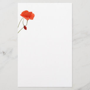 Papeterie Stationery with two poppies