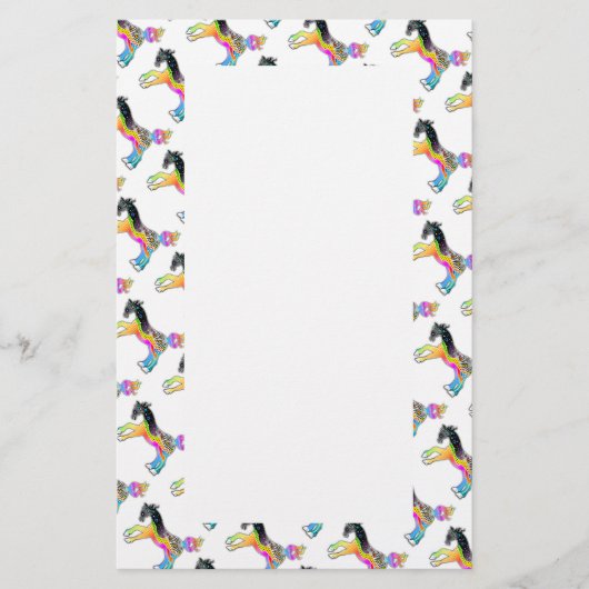 Papeterie STATIONNAIRE, CHEVAUX D'Art Pop (Devant)