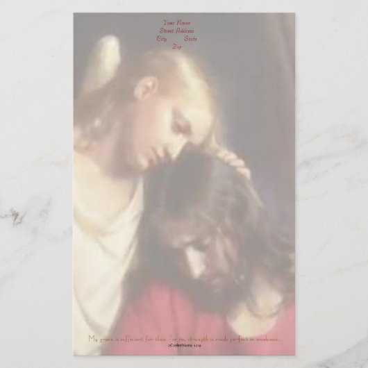 Papeterie Stationnaire chrétien classique - grâce (Devant)