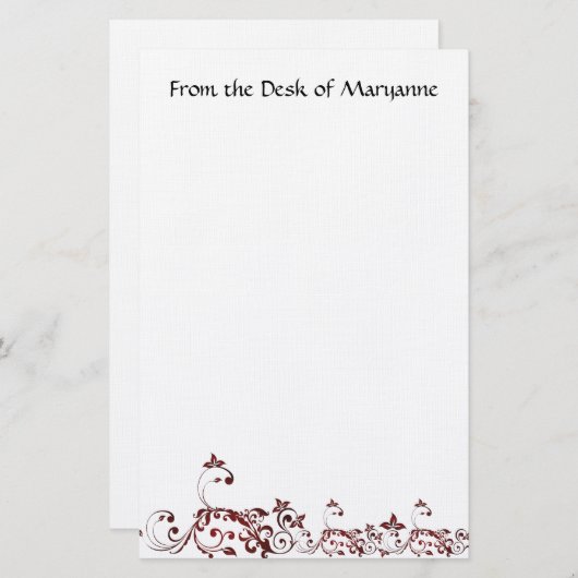 Papeterie Stationnaire fait sur commande élégant (Devant / Derrière)