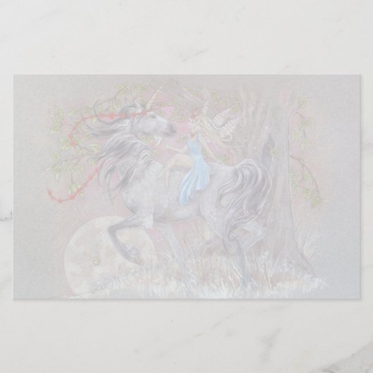 Papeterie Stationnaire - licorne Valentine (Devant)