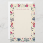 PAPETERIE STATIONNAIRE MOTIF "DAISY" DE WILLIAM MORRIS (Devant / Derrière)