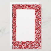 Papeterie Stationnaire rouge de la Renaissance (Devant / Derrière)