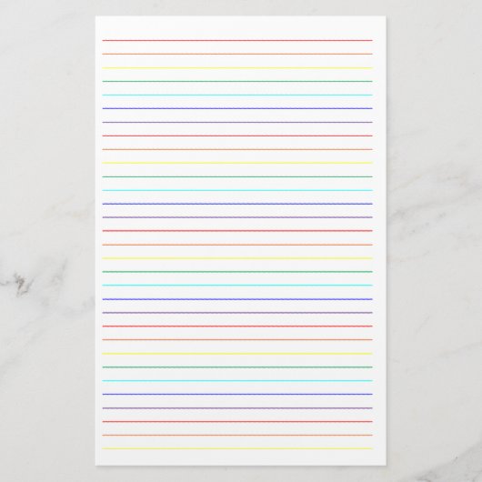Papeterie Stationnaire simple rayé par arc-en-ciel (Devant)