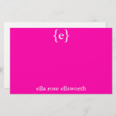 Papeterie Stationniste simple et personnalisée (Devant / Derrière)