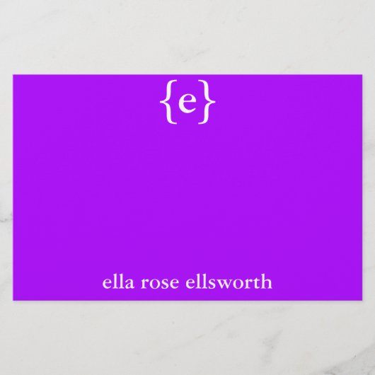 Papeterie Stationniste simple et personnalisée (Devant)