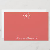 Papeterie Stationniste simple et personnalisée (Devant / Derrière)