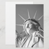 Papeterie Statue blanche noire de la Liberté (Devant / Derrière)