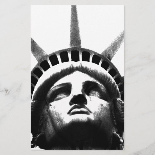 Papeterie Statue noire et blanche de la Liberté (Devant)
