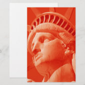 Papeterie Statue rouge de la Liberté (Devant / Derrière)