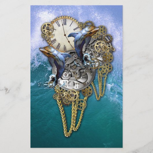 Papeterie Steampunk-Art Temps-Paix Sculpture (Devant)