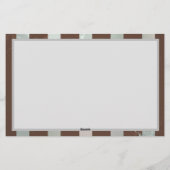 Papeterie Steampunk Clock and Turquoise Roses on Striped (Dos)