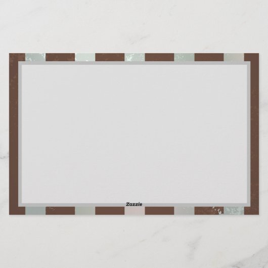 Papeterie Steampunk Clock and Turquoise Roses on Striped (Dos)