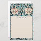 PAPETERIE STSTIONERY : WILLIAM MORRIS : HONEYSUCKLE (Devant / Derrière)