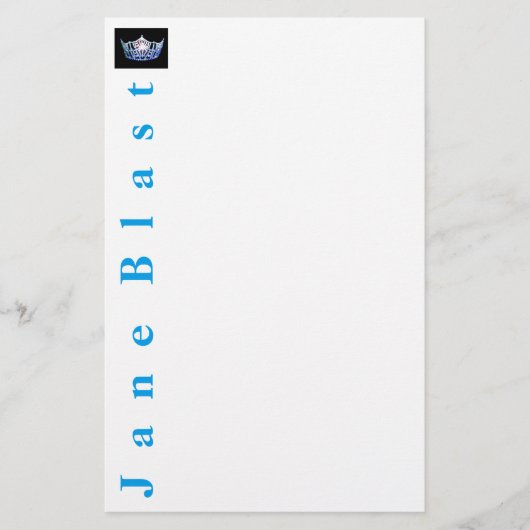 Papeterie Style Crown Stationery de Miss America-Turquoise/W (Devant)