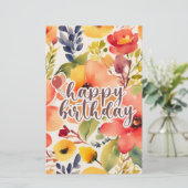 Papeterie style fleurs d'aquarelle (Debout devant)