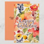 Papeterie style fleurs d'aquarelle (Devant / Derrière)