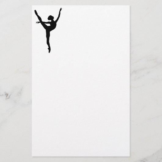 Papeterie Style Noir silhouette ballet danse sentiments fill (Devant)