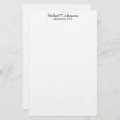 Papeterie Style rétro Élégant Plaque blanche simple (Devant / Derrière)