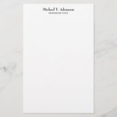 Papeterie Style rétro Élégant Plaque blanche simple (Devant)