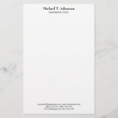 Papeterie Style Rétro Élégant Simple Blanc (Devant)