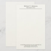 Papeterie Style Rétro Professionnel Élégant Simple (Devant / Derrière)