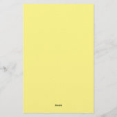 Papeterie Stylé Simple Élégant Professionnel Jaune Clair (Dos)