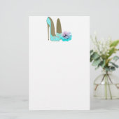 Papeterie Stylet de turquoise et art rose (Debout devant)